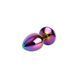 Анальная пробка алюминиевая разноцветная с разноцветным кристалом Chisa Rainbow Gem размер S &mdash; фото 4 из 6