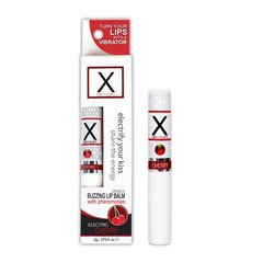 Стимулирующий бальзам для губ унисекс, вишня Sensuva - X on the Lips Cherry с феромонами, вишня Белый 1
