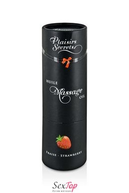 Массажное масло Plaisirs Secrets Strawberry (59 мл) с афродизиаками, съедобное, подарочная упаковка SO1842 фото