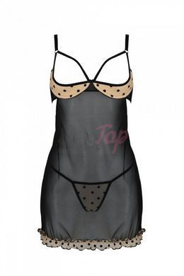 Пеньюар MARINA CHEMISE beige S/M - Passion &mdash;  фото товара 3