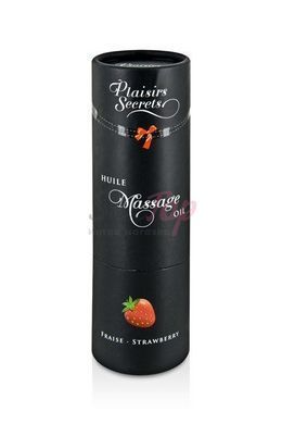 Масажна олія Plaisirs Secrets Strawberry (59 мл) з афродизіаками, їстівна, подарункова упаковка - фото товару 3