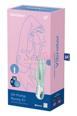 Смарт вибратор-кролик Satisfyer Air Pump Bunny 5+ (мятая упаковка!!!),  - 8