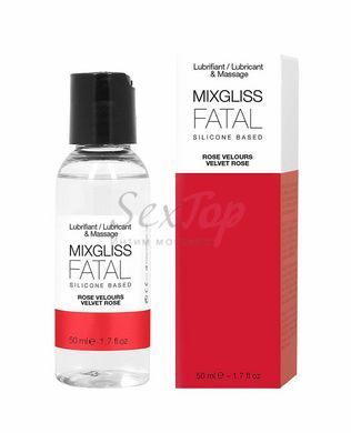 Лубрикант на силіконовій основі MixGliss FATAL - VALVET ROSE (50 мл) з ароматом оксамитової троянди - фото товару 2