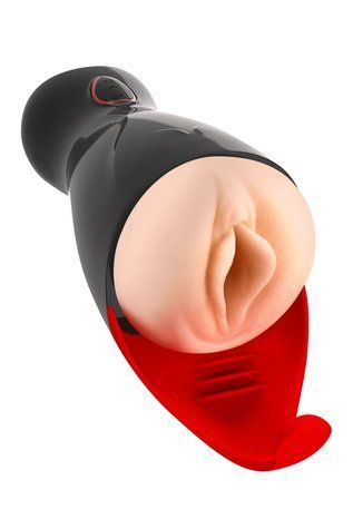 Преміум-вібромастурбатор Real Body - Real Sucking Pussy 2, всмоктування, звук, стимуляція промежини - фото товару 1