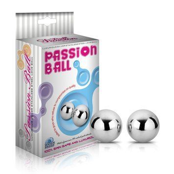 Металлические вагинальные шарики Lovetoy Passion Dual Balls, Серебристый - 1