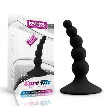 Анальная цепочка силиконовая черная Lovetoy IXI40479, Черный - 1