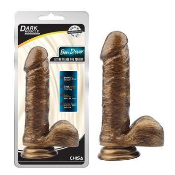 Фалоімітатор реалістичний на присосці бронзового кольору Chisa Ben Dover, бронза - 1