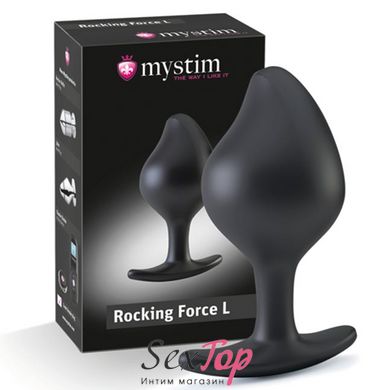 Силиконовая анальная пробка Mystim Rocking Force L для электростимулятора, диаметр 4,7см SO3806 фото