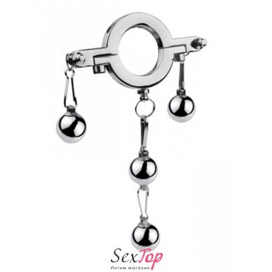 Кольцо утяжелитель для мошонки с шариками Cock Ring With 4 Weight Balls IXI61292 фото