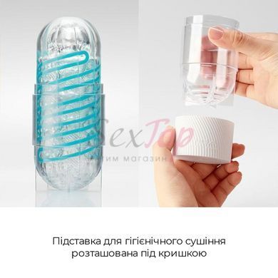 Мастурбатор Tenga Spinner 02 Hexa с упругой стимулирующей спиралью внутри, стандартная спираль &mdash;  фото товара 6