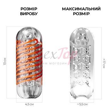 Мастурбатор Tenga Spinner 02 Hexa с упругой стимулирующей спиралью внутри, стандартная спираль &mdash;  фото товара 2