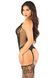 Комплект Leg Avenue Cami Garter with Stockings and String One Size, Black &mdash; фото 4 из 6