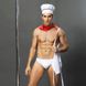 Чоловічий еротичний костюм кухаря "Умілий Джек" One Size: сліпи, фартух, хустка і ковпак SO2266 фото 1