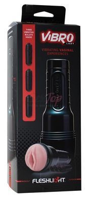 Мастурбатор з вібрацією Fleshlight Vibro Pink Lady Touch, три віброкулі, стимулювальний рельєф - фото товару 4