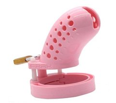 Пластиковое устройство целомудрия для мужчин, розовое IXI58725 фото