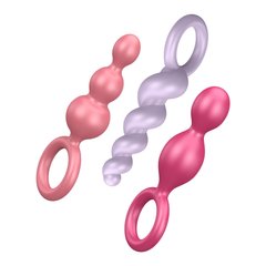 Набор анальных игрушек Satisfyer Plugs colored set of 3 - Booty Call Розовый/пурпурный/фиолетовый 1