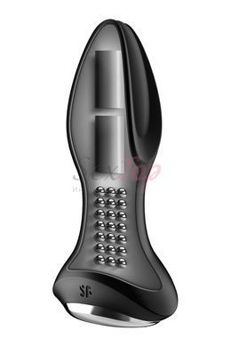Анальная смарт вибропробка с жемчужным массажем Satisfyer Rotator Plug 2+ Black &mdash;  фото товара 3