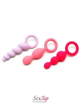 Набор анальных игрушек Satisfyer Plugs colored (set of 3) - Booty Call, макс. диаметр 3 см SO2324 фото