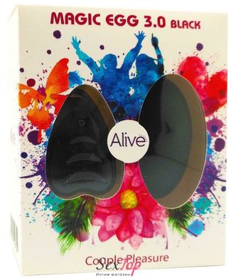 Виброяйцо Alive Magic Egg 3.0 Black с пультом ДУ, на батарейках AL40769 фото