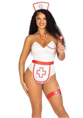 Набір аксесуарів медсестри Leg Avenue Nurse Kit One Size, 5 предметів - фото товару 1