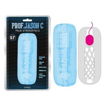 Насадка на член голубого цвета Chisa Palm Stroker 6, Голубой - 1