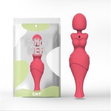 Массажер в виде микрофона с силуэтом женщины красного цвета Cnt Venus De Milo &mdash;  фото товара 1
