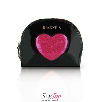 Романтический набор Rianne S: Kit d'Amour: вибропуля, перышко, маска, чехол-косметичка Black/Pink SO3871 фото