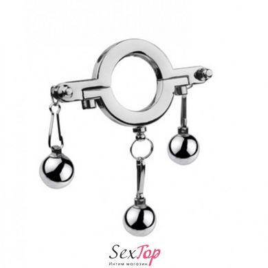 Кольцо утяжелитель для мошонки с шариками Cock Ring With Weight Ball IXI61291 фото