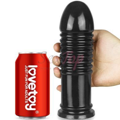 Велика анальна пробка Lovetoy King-Sized чорна - фото товару 6