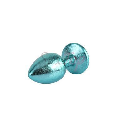 Анальна пробка із кристалом блакитного кольору Chisa Nebula Gem Butt Plug розмір Small - фото товару 5