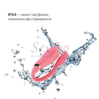 Смартвібратор для пар Zalo Fanfan set Rouge Pink, пульт ДК - фото товару 6