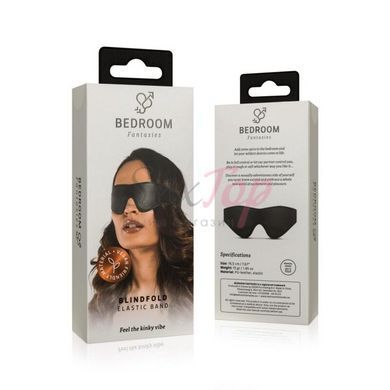 Маска Bedroom Fantasies: Faux Leather Blindfold, чорна - фото товару 5