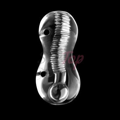 Мастурбатор без вібрації Ice Girl Textured Sensation Stroker прозорий - фото товару 6