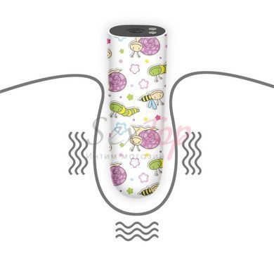 Компактний вібратор для клітора з принтом Lovetoy Rechargeable Snails Massager - фото товару 4