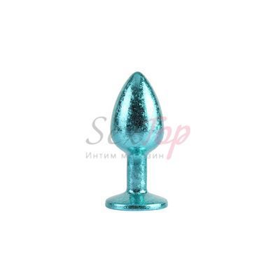 Анальна пробка із кристалом блакитного кольору Chisa Nebula Gem Butt Plug розмір Small - фото товару 2