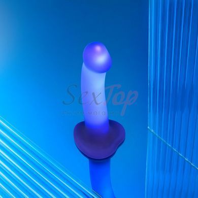 Дилдо, що світиться Strap-On-Me Glow-LED Dildo Purple - M - фото товару 6