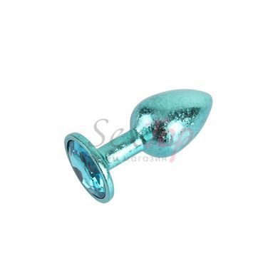 Анальна пробка із кристалом блакитного кольору Chisa Nebula Gem Butt Plug розмір Small - фото товару 3