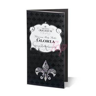 Пестіс з кристалів Petits Joujoux Gloria set of 2 - Black/Pink, прикраса на груди - фото товару 2