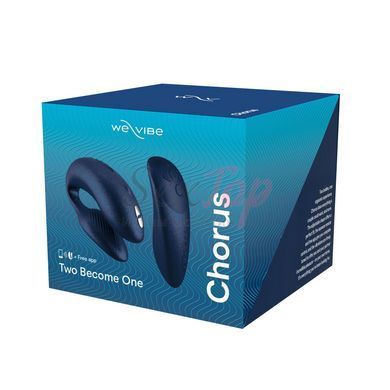 Смарт-вибратор для пар We-Vibe Chorus Cosmic Blue, сенсорное управление вибрациями сжатием пульта &mdash;  фото товара 9