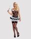 Эротический костюм горничной с юбкой Obsessive Housemaid 5 pcs costume L/XL, черно-белый, топ с подв SO7279 фото 3