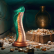 Фалоімітатор для фістингу на присосці зелено-золотистий Epic Python Dildo Cobra, Зелений фото 7