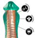 Фалоімітатор для фістингу на присосці зелено-золотистий Epic Python Dildo Cobra, Зелений фото 5