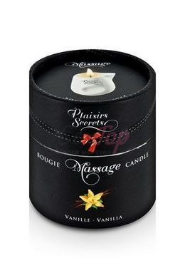 Масажна свічка Plaisirs Secrets Vanilla (80 мл) подарункове паковання, керамічний посуд - фото товару 3