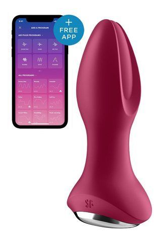 Анальная смарт вибропробка с жемчужным массажем Satisfyer Rotator Plug 2+ Violet &mdash;  фото товара 1