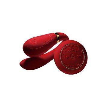 Смартвібратор для пар Zalo Fanfan set Bright Red, пульт ДК,  - 1