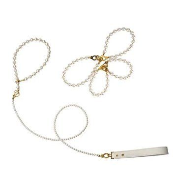 Жемчужный ошейник с поводком и наручниками LOCKINK Pearl Bondage & Restraint Set,  - 1