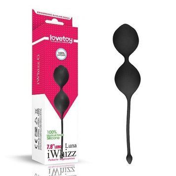 Вагинальные шарики силиконовые Lovetoy iWhizz черные, Черный - 1
