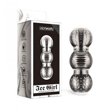 Мастурбатор рельефный без вибрации Ice Girl Textured Sensation Stroker прозрачный, Прозрачный - 1