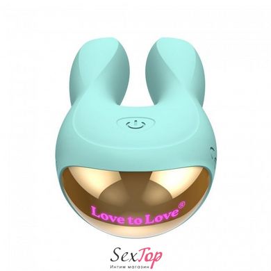Вібратор-кролик Love To Love Hear Me Menthe з двома моторчиками і різнобарвною LED-підсвіткою SO3082 фото