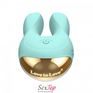 Вібратор-кролик Love To Love Hear Me Menthe з двома моторчиками і різнобарвною LED-підсвіткою SO3082 фото